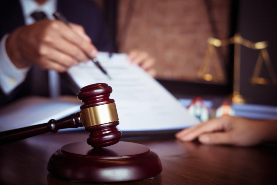 lawyers checking contract